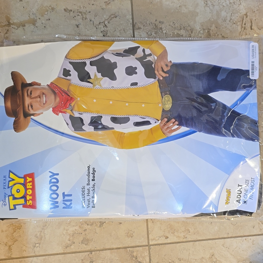 Disney Mens Woody Costume One Size Fits All